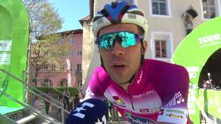 Thibault Pinot  interview au départ  étape 4  Tour of the Alps 2018 [upl. by Eicak]