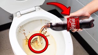 DUMP Coke in Your Toilet and WATCH What Happens GENIUS [upl. by Eedeed510]