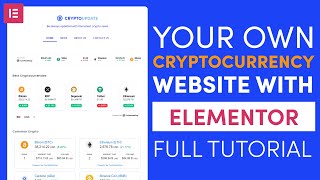 How to Create a Cryptocurrency Website with WordPress and Elementor Full Tutorial [upl. by Adnac150]