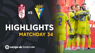 Highlights Granada CF vs Cádiz CF 01 [upl. by Llemhar]