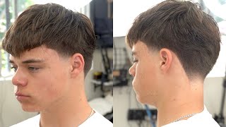 How To Do a DARK Low Taper on Straight Hair  Barber Tutorial [upl. by Anayt]