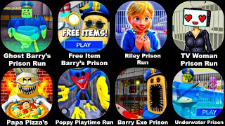 Roblox Free Item Barrys Prison Run Huggy Wuggy Poppy Playtime Barrys Prison Run [upl. by Enimrej]