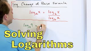 Logarithm Change of Base Formula amp Solving Log Equations  Part 1  7 [upl. by Notaes]