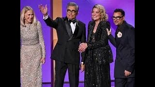 Dan and Eugene Levy Reunite with Schitts Creek Stars at the 2024 Emmys [upl. by Ynattyrb122]