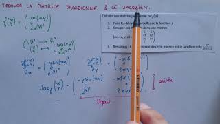 Trouver La Matrice JACOBIENNE amp Le Jacobien Méthode amp Exemple  Analyse Maths  Bac1  Bac2 [upl. by Cypro224]