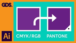 CMYK  RGB to Pantone  Converting colours in Adobe Illustrator [upl. by Rosanne]