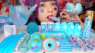 【ASMR】青色のスイーツの咀嚼音🦈💙【Eating Sounds】BLUE VARIOUS SWEETSMUKBANG먹방 [upl. by Ellekim]