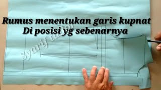 cara membuat garis kupnat pada pola baju wanita syariftailorofficial [upl. by Adnileb]