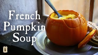 Historic Harvest Soup with Pumpkin Bowl  18th Century Cooking [upl. by Joli]