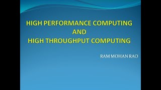 4 HIGH PERFORMANCE COMPUTING AND HIGH THROUGHPUT COMPUTING EXPLAINED WITH EXAMPLES [upl. by Alderman]