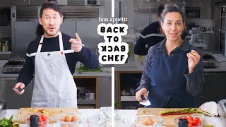 Markiplier Tries to Keep Up with a Professional Chef  BacktoBack Chef  Bon Appétit [upl. by Arnulfo]