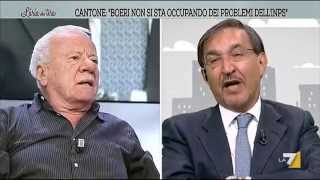 Lite tra Achille Bonito Oliva e Ignazio La Russa che lascia lo studio quotMaleducato Idiotaquot [upl. by Oppen]