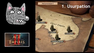 AoE2 DE Campaigns  Suryavarman I  1 Usurpation [upl. by Nodnil324]