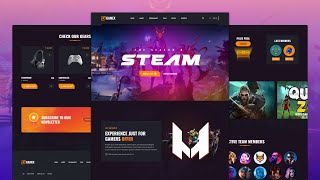 Amazing eSports gaming website with html css javascript [upl. by Farrel]