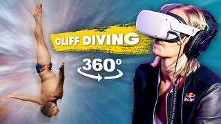 360° Cliff Diving VR  Are you brave enough [upl. by Kinchen]