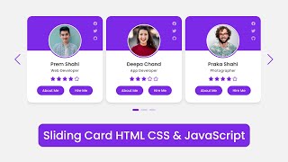 How to make Card Slider in HTML CSS amp JavaScript [upl. by Ettevets]