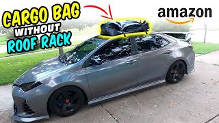 How to install Rooftop Cargo Bag Without Roof Rack  Review [upl. by Pammi798]