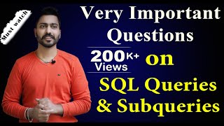 Lec71 3 Imp Questions on SQL basic Concepts  DBMS [upl. by Martelle162]