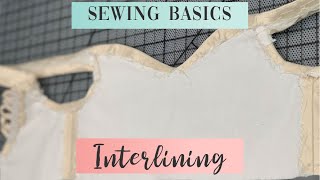 Sewing Tutorial InterliningUnderlining How to Interline Fabric [upl. by Nord709]