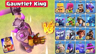 Gauntlet King vs Every TH 16 Troops  Clash of Clans [upl. by Fidellas898]