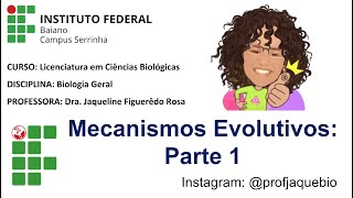 Mecanismos Evolutivos Parte 1 [upl. by Warring]