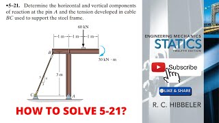 521 hibbeler statics chapter 5  hibbeler  hibbeler statics [upl. by Ainuj]