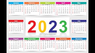 2023 Calendar Free Download  123FreeVectors [upl. by Bradwell523]