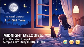 🌙 Midnight Melodies Lofi Beats for Tranquil Sleep amp Calm Study  LGT034 🎶 [upl. by Vivl549]