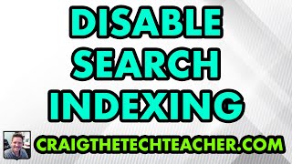 How To Disable Windows 10 Search Indexing 2022 [upl. by Etnaud841]