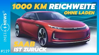 Echte 1000 km Reichweite ohne Laden  Saab ist zurück amp überrascht alle  ElektroautoNews 119 [upl. by Naenej]