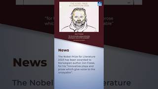 Nobel Prize 2023 Literature  Norwegian Author Jon Fosse wins Nobel Prize in Literature upsc [upl. by Arlen897]