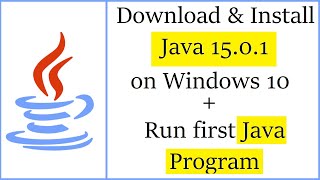 How to Install Java JDK 1501 on Windows 10  Run your first Java program [upl. by Belloir]