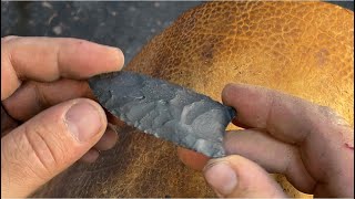 Flint knapping a Clovis from Basalt [upl. by Sissie]