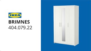 IKEA BRIMNES Wardrobe with 3 doors assembly instructions [upl. by Alegnaoj898]