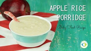 Apple Rice Porridge  6 Months Baby Food Recipe [upl. by Olfe]