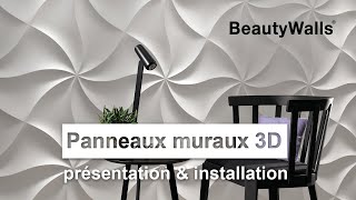 Décoration murale avec panneaux muraux 3d en plâtre Installation de bricolage FR [upl. by Oicaroh]