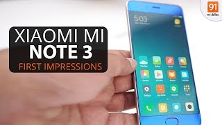 Xiaomi Mi Note 3 First Look  Hands on  Launch [upl. by Nyliahs]