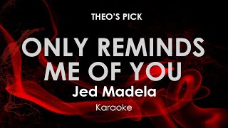 Only Reminds Me Of You  Jed Madela karaoke [upl. by Leone472]