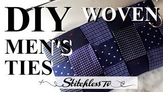 DIY How to weave thrifted mens ties [upl. by Kezer]