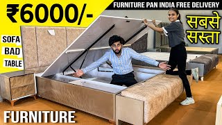 सबसे सस्ता Sofa Come Bed मात्र6000🔥 Pan India Free Delivery Cheapest Furniture Market  SULTAN [upl. by Ttessil797]