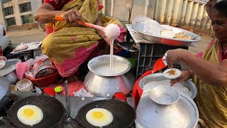 Tasty Bhapa pitha Egg Chitoi Pitha with Vorta  Bangladeshi Yummy street food of Dhaka [upl. by Anitram927]