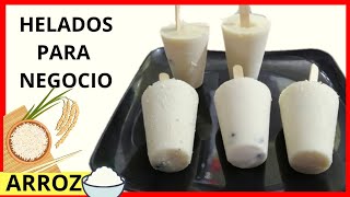 DELICIOSOS HELADOS CASEROS CREMOSOS DE ARROZ COMO HACER HELADOS CASEROS [upl. by Wittie]