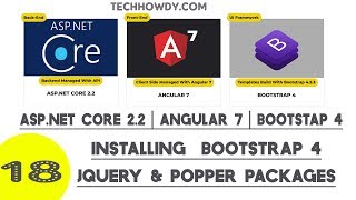 Installing Bootstrap 4  jQuery  PopperJs NPM Package for Angular 7 [upl. by Ad]