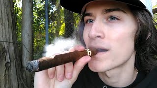 Smoking a Cigar for the First Time 20k Sub Special [upl. by Gib]