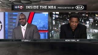 Inside the NBA Denzel Washington Joins To Talk Sports and Equalizer 2 [upl. by Baerman]