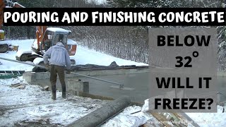 Pouring And Finishing Concrete In Freezing Cold Temperatures [upl. by Jackqueline274]