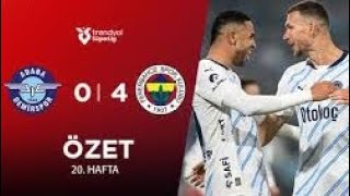 ADANA DEMİRSPOR FENERBAHÇE MAÇ ÖZETİ 04 GOLLERİ [upl. by Kasey]