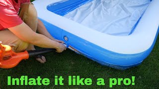 How to inflate a pool in 3 minutes [upl. by Pattani]