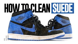 How to Clean Suede Air Jordan 1 Reimagined [upl. by Annwahsal]