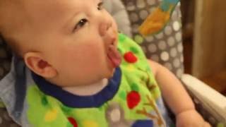 Babies First Feeding with Gerber Cereal [upl. by Outlaw]